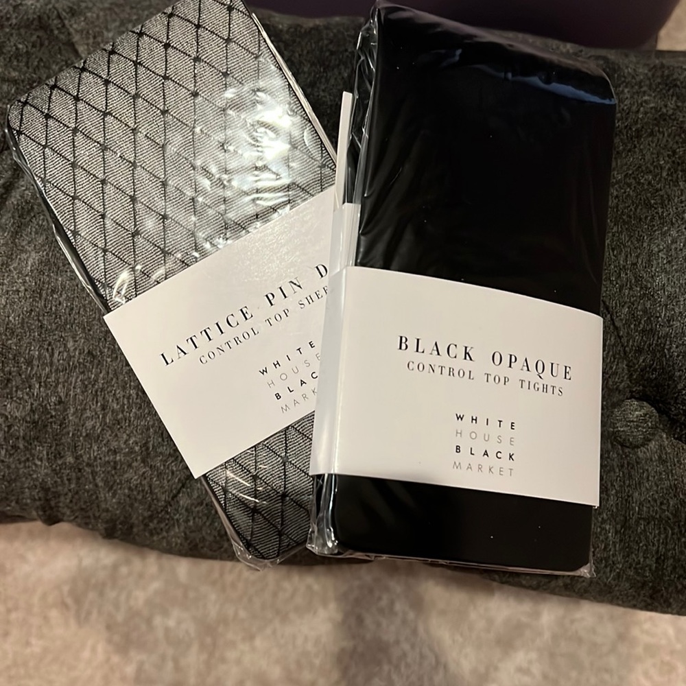 NWT Two pairs of tights M/L White House Black Market